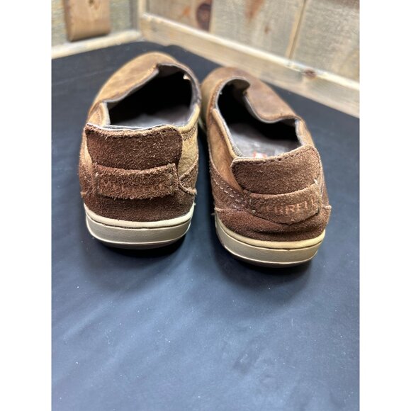 Merrell Womens Size 5 Slip-On Distressed Brown Leather Casual Flats Shoes - Picture 4 of 9